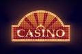 Illuminated casino signboard