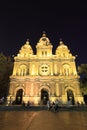 Illuminated Cathedral of Wangfujing Royalty Free Stock Photo