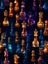 Illuminated chess figures