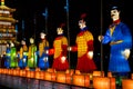 Illuminated Chinese Soldiers