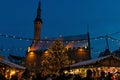 illuminated christmas market in Tallinn during advent time