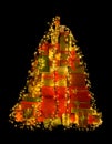 Illuminated christmas presents Royalty Free Stock Photo