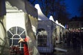 Illuminated Christmas stalls with People