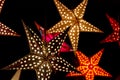 Illuminated Christmas Stars Royalty Free Stock Photo