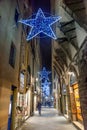 Illuminated Christmas street in Florence