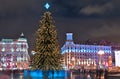 Illuminated christmas tree in Moscow.