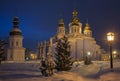 Illuminated churches of St. Michael`s Golden-Domed Monastery