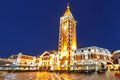 Piazza Square at night in Batumi, Adjara, Georgia