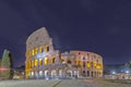 Illuminated colloseum colliseum ÃÂ­n Rome by night Royalty Free Stock Photo