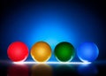 Illuminated color plastic balls