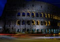 Illuminated Colosseum in Rome at night Royalty Free Stock Photo