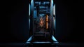 illuminated computer black background