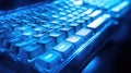 illuminated computer blue