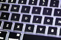 Illuminated computer keyboard