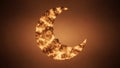 Illuminated Crescent Moon Decoration Royalty Free Stock Photo