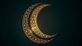Illuminated Crescent Moon Lamp Royalty Free Stock Photo