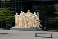 The Illuminated Crowd Statue - Montreal - Canada Royalty Free Stock Photo