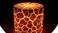Illuminated cylinder with fractal design Royalty Free Stock Photo