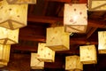 Illuminated decorative lanterns in a street of Lijiang, Yunnan, China