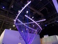Illuminated decorative Southern Telecom structure at CES