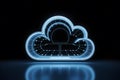 Illuminated digital cloud network symbol Royalty Free Stock Photo