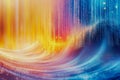 Illuminated Digital Waves in Vibrant Streams of Color Royalty Free Stock Photo