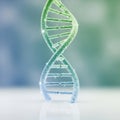 Illuminated dna double helix structure with gradient background Royalty Free Stock Photo