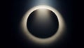 Illuminated Eclipse Radiates From Dark Background, Mystical Spot Light, Abstract Ring, Concentric Circles, Lunar, Solar Event, Royalty Free Stock Photo