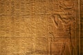 Illuminated Egyptian hieroglyphs from Temple of Isis from Philae Aswan (Egypt) Royalty Free Stock Photo