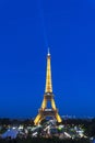 Illuminated Eiffel Tower and Light