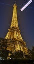 The illuminated Eiffel Tower