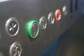 Illuminated elevator control panel in a building Royalty Free Stock Photo