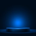 Illuminated empty pedestal Royalty Free Stock Photo