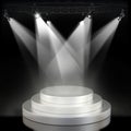 Illuminated empty stage podium Royalty Free Stock Photo