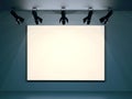 Illuminated empty stage podium Royalty Free Stock Photo