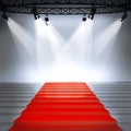 Illuminated empty stage podium Royalty Free Stock Photo
