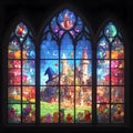 Illuminated Fantasy: Stained Glass Window Illustration