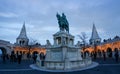 Night shot of Fishermens Bastion in Budapest, Hungary