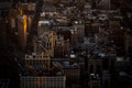 Illuminated Flatiron building from the top of the Empire State in NY Royalty Free Stock Photo