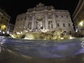 Illuminated Fontana Di Trevi, Trevi Fountain at night, Rome, Italy, April, 2019. Royalty Free Stock Photo