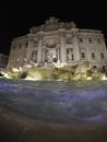 Illuminated Fontana Di Trevi, Trevi Fountain at night, Rome, Italy Royalty Free Stock Photo