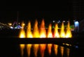 Illuminated fountain in Batumi resort, Georgia