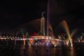 Illuminated Fountain Performances in The West Irian Liberation Monument