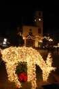 LED Christmas reindeer, Fuengirola, Spain. Royalty Free Stock Photo