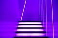 Illuminated futuristic staircase