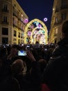 illuminated gate in malaga