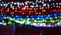 Illuminated glowing colourful decoration lights unique blurry photo