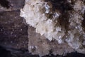 Illuminated gypsum crystals Royalty Free Stock Photo