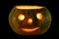 Illuminated halloween pumpkin, photo still life