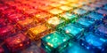 Illuminated Harmony: A Colorful Symphony of Translucent Cubes.